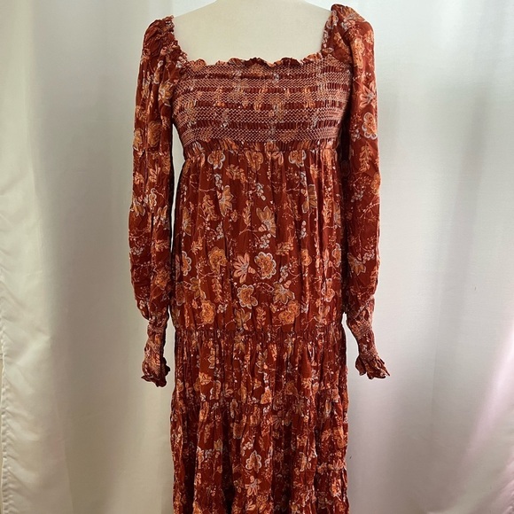 Free People Sweet Escape Maxi Dress Mocha Combo women